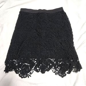 Cotton On Black Lace Mini Skirt